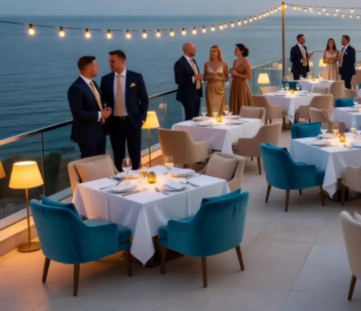 Elegantno večernje događanje u AtelSea casino restoranu uz more