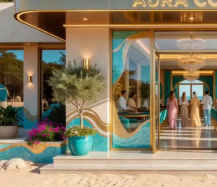 Ulaz u AtelSea casino restoran s modernim, elegantnim interijerom
