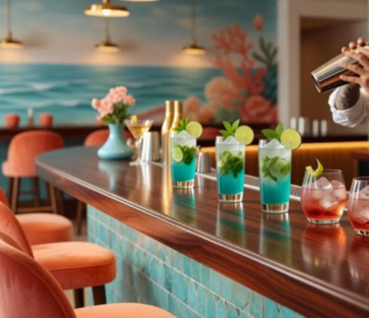 Signature koktel poslužen u lounge zoni AtelSea restorana
